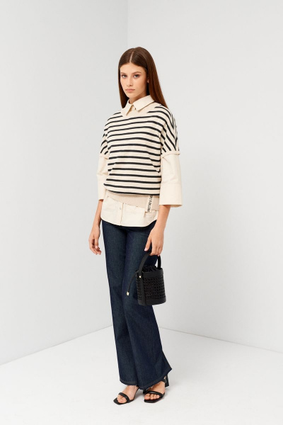 Летние прямые брюки с вертикальными штанинами BURVIN 8923-11 - фото 5