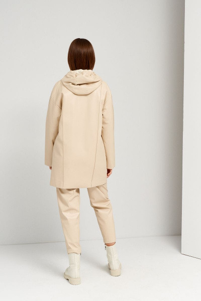 Брюки бежевые из текстиля для повседневных образов BURVIN 9012-11 - фото 4