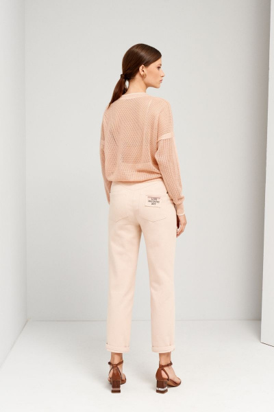 Бежевый вискозный джемпер для комфортных повседневных образов BURVIN 9077-78 - фото 2