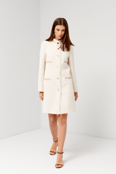 Плащ бежевый летний из текстиля для ежедневных прогулок BURVIN 8953-61 - фото 2