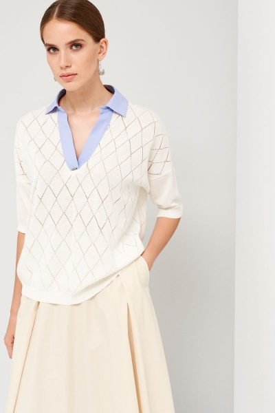 Юбка бежевый летняя из хлопка для повседневной носки BURVIN 8982-21 - фото 2