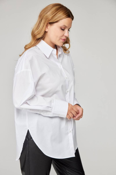 Демисезонная грубая куртка из плащевой ткани с утеплителем и карманами Bliss 8218 белый - фото 5