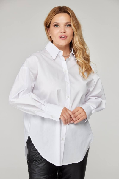 Демисезонная грубая куртка из плащевой ткани с утеплителем и карманами Bliss 8218 белый - фото 3