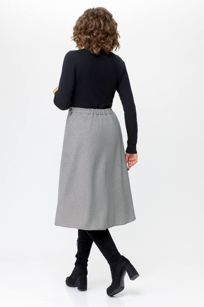 Юбка Swallow 685 черно-белая_лапка - фото 8