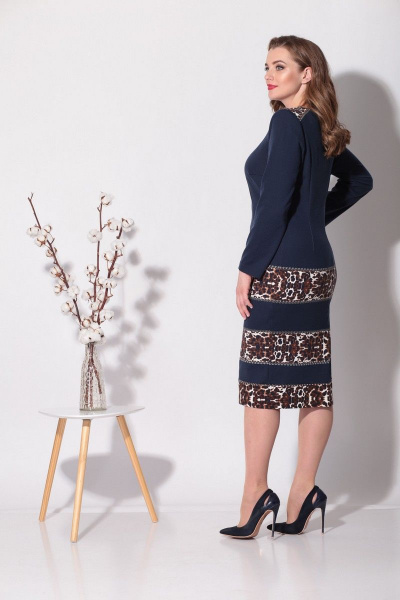Платье полуприлегающее с асимметричным низом из трикотажа Fortuna ШЖ 560 - фото 2