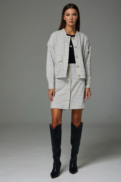 Костюм женский жакет и юбка из текстиля N.O.W. 1301-2 - фото 1