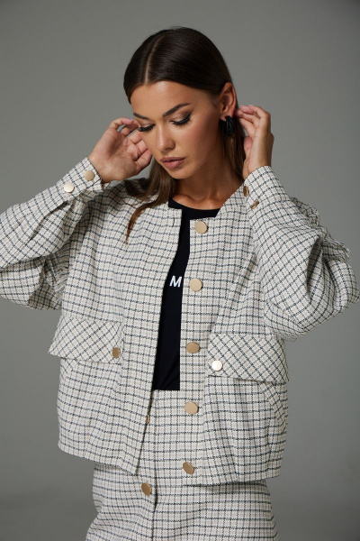 Костюм женский жакет и юбка из текстиля N.O.W. 1301-2 - фото 7