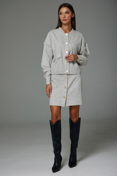 Костюм женский жакет и юбка из текстиля N.O.W. 1301-2 - фото 5