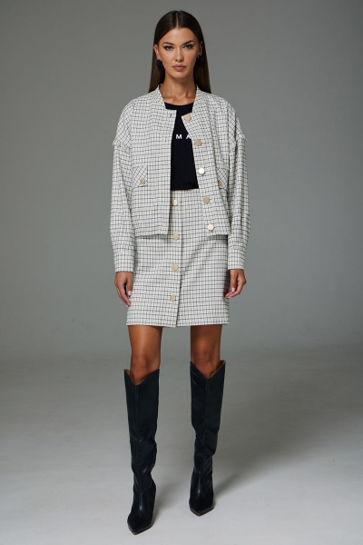 Костюм женский жакет и юбка из текстиля N.O.W. 1301-2 - фото 3