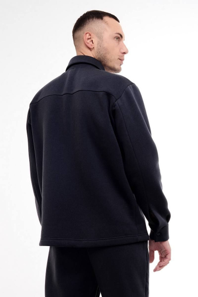 Классическая рубашка из трикотажа с нагрудными карманами GO M4032/40-02.176-182 - фото 3