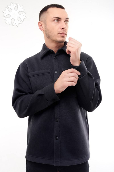 Классическая рубашка из трикотажа с нагрудными карманами GO M4032/40-02.176-182 - фото 1