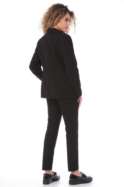 Базовый деловой костюм жакет и брюки из текстиля и хлопка Angelina & Сompany 820 - фото 2