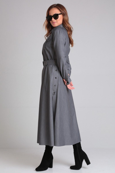 Градуированное платье из хлопка и текстиля с поясом Angelina & Сo 891 - фото 8