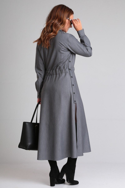 Градуированное платье из хлопка и текстиля с поясом Angelina & Сo 891 - фото 7