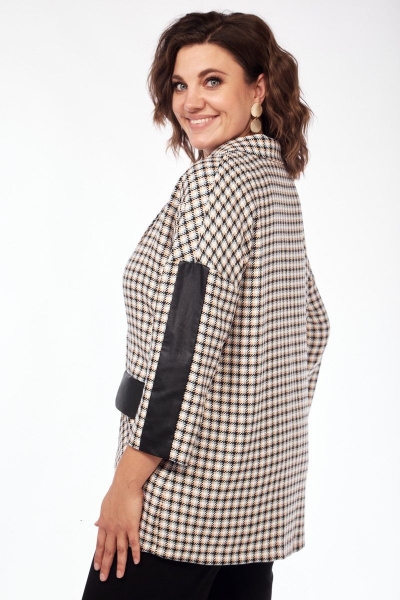 Жакет бежевого цвета с воротником-пиджачным и накладными карманами Matini 4.1481/1 бежевый - фото 12