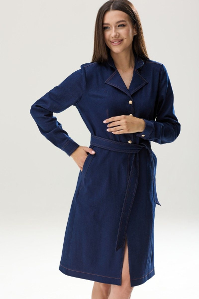 Платье спортивного стиля трапеция из текстиля Ларс Стиль 831 - фото 2