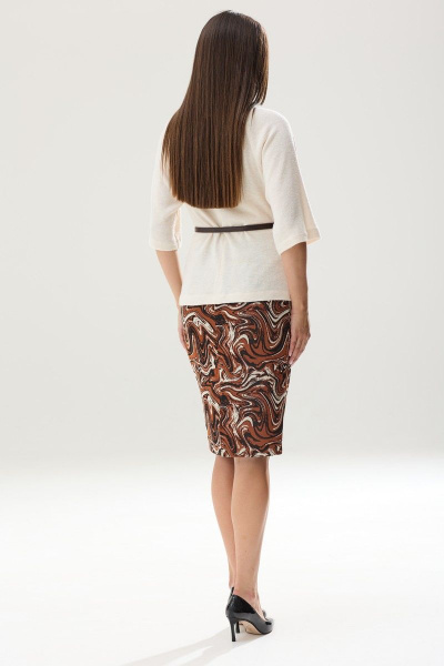 Комплект юбка и блузон из трикотажа для повседневных образов Ларс Стиль 823 - фото 3