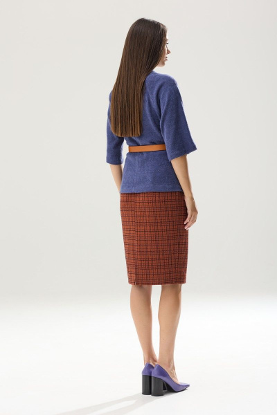 Юбка и блузон из трикотажа в деловом стиле Ларс Стиль 824 - фото 3