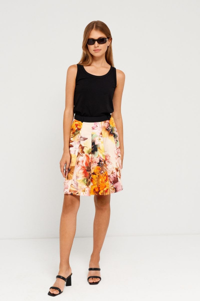 Летняя женская юбка в складку с тесьмой-застежкой BURVIN 9127-21 - фото 1