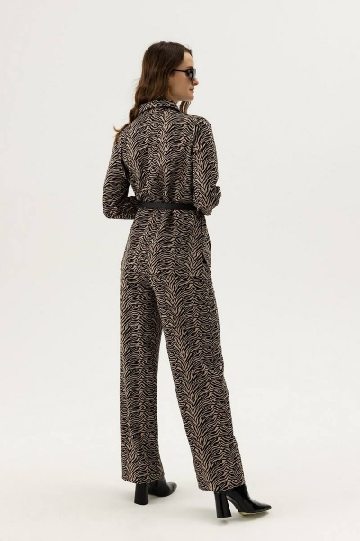 Брюки палаццо широкие с анималистичным принтом Femme & Devur 90013 1.32F(164) - фото 2