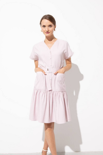 Летнее свободное платье с воланами, поясом и карманами Femme & Devur 80164 1.14F(170) - фото 1