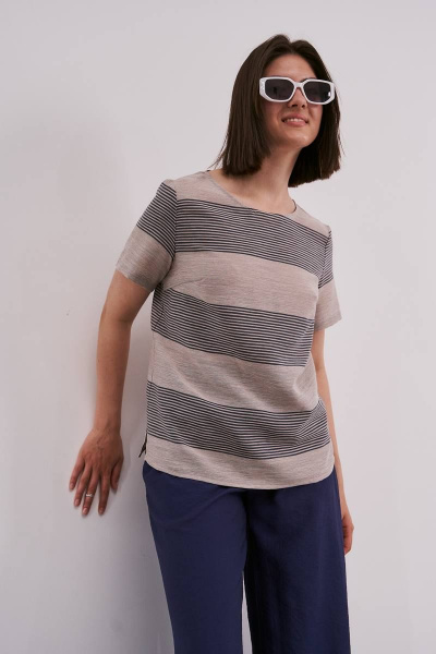 Джемпер в мультиколор и розовый с плотной трикотажной тканью Femme & Devur 70239 1.55F(170) - фото 1