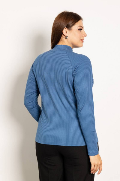 Демисезонная синяя водолазка с регланом и узким рукавом Femme & Devur 30790 1.23BF(170) - фото 4