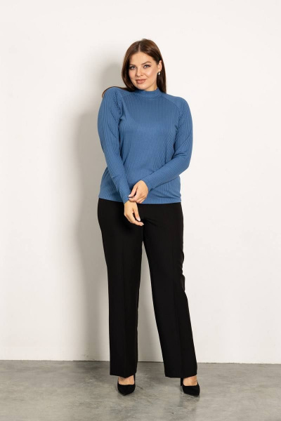 Демисезонная синяя водолазка с регланом и узким рукавом Femme & Devur 30790 1.23BF(170) - фото 2