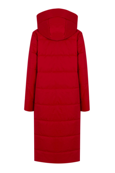 Пальто красное из плащёвой ткани на демисезон Elema 5-13117-1-164 красный/сине-фиолетовый - фото 3