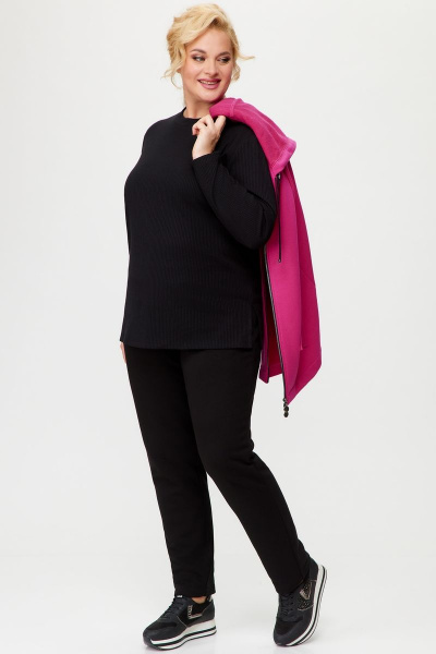 Брюки, джемпер, жилет Svetlana-Style 1898 черный+фуксия - фото 4