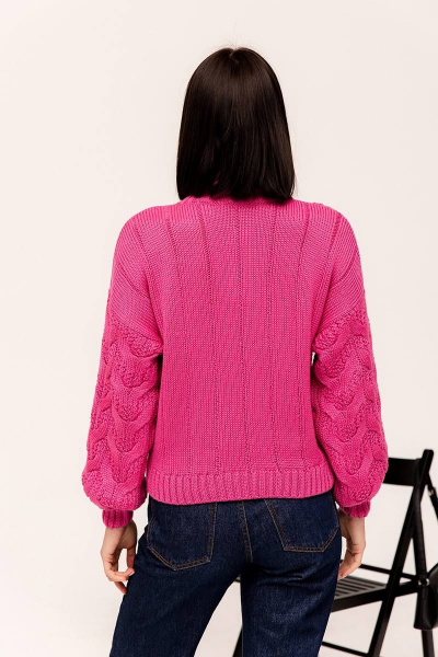 Платье из шерстяного полотна с длинными рукавами для повседневной носки Romgil 913ШТЗ рубиновый - фото 2