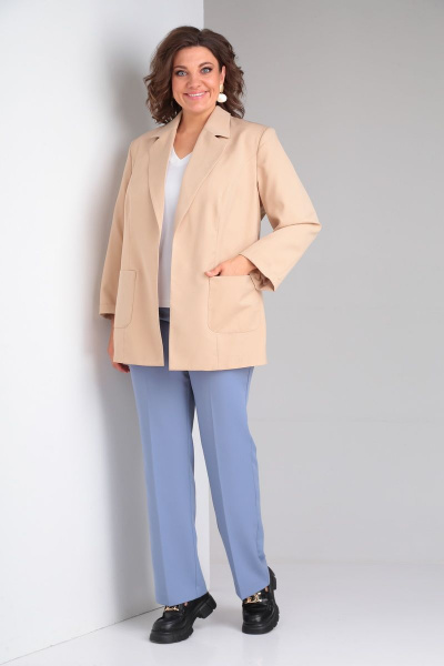 Жакет Lady Line 526 бежевый - фото 2