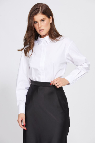 Миди юбка из атласа с косым кроем и потайной застежкой EOLA 2455 черный - фото 7