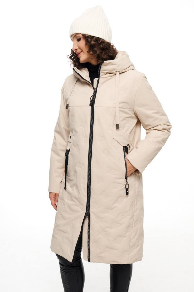 Пальто Beautiful&Free 6099 бежевый - фото 9