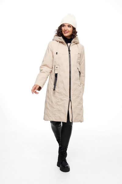 Пальто Beautiful&Free 6099 бежевый - фото 4