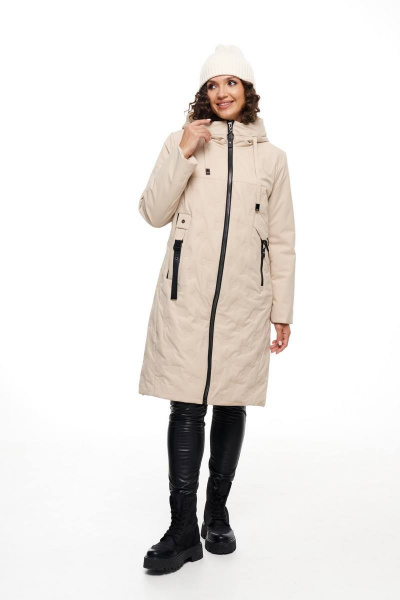 Пальто Beautiful&Free 6099 бежевый - фото 2