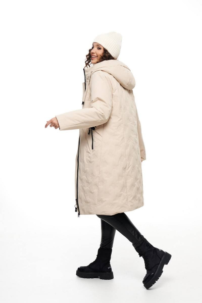 Пальто Beautiful&Free 6099 бежевый - фото 7