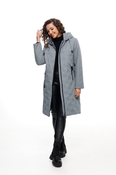 Пальто Beautiful&Free 6099 серый - фото 5