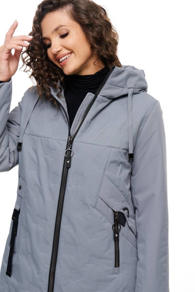 Пальто Beautiful&Free 6099 серый - фото 8