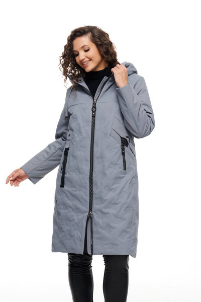 Пальто Beautiful&Free 6099 серый - фото 7