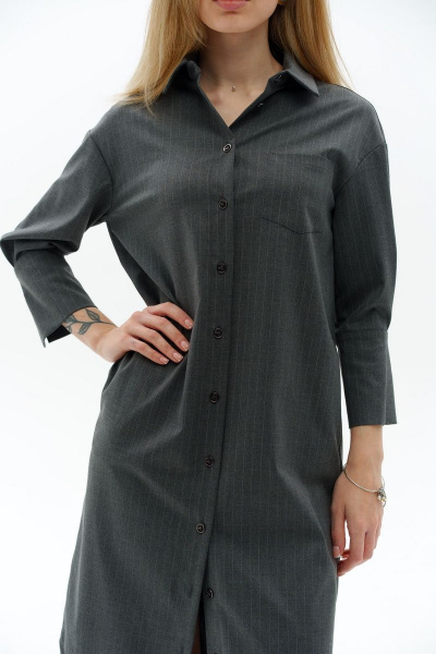 Платье STUCILLI 1042 серый_полоска - фото 2