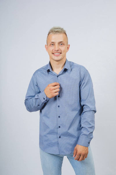 Рубашка Nadex 01-061912/429-23.182-188 деним - фото 1