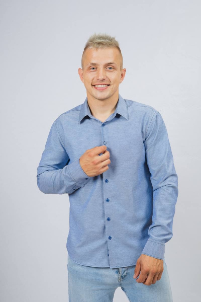 Рубашка Nadex 01-061811/203-23.170-176 деним_оксфорд - фото 2