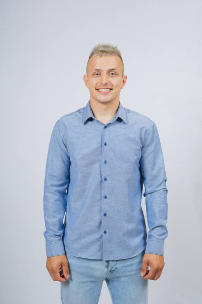 Рубашка Nadex 01-061811/203-23.182-188 деним_оксфорд - фото 1