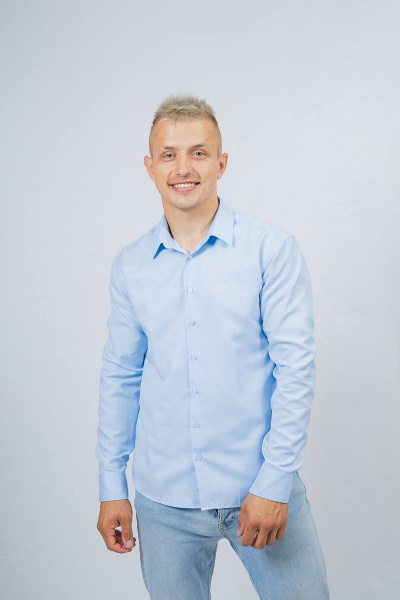 Рубашка Nadex 01-061811/203-23.182-188 голубой_оксфорд - фото 2