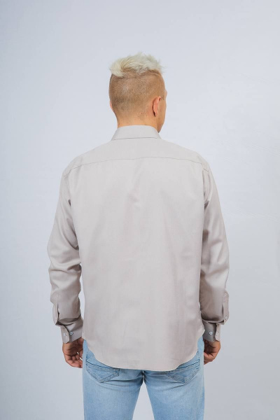 Рубашка Nadex 01-048612/203-23.182-188 темно-бежевый - фото 6