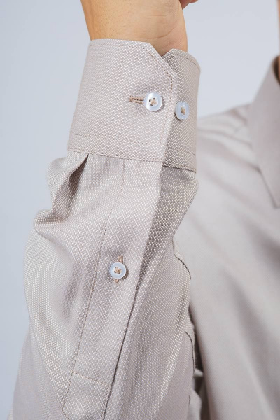 Рубашка Nadex 01-048612/203-23.182-188 темно-бежевый - фото 4