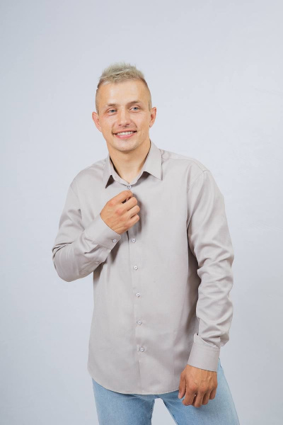 Рубашка Nadex 01-048612/203-23.182-188 темно-бежевый - фото 2