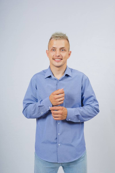 Рубашка Nadex 01-047312/429-23.170-176 сине-белый - фото 3