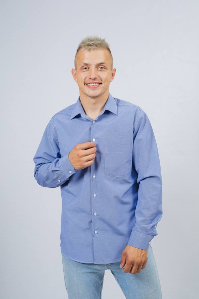 Рубашка Nadex 01-047312/429-23.170-176 сине-белый - фото 2